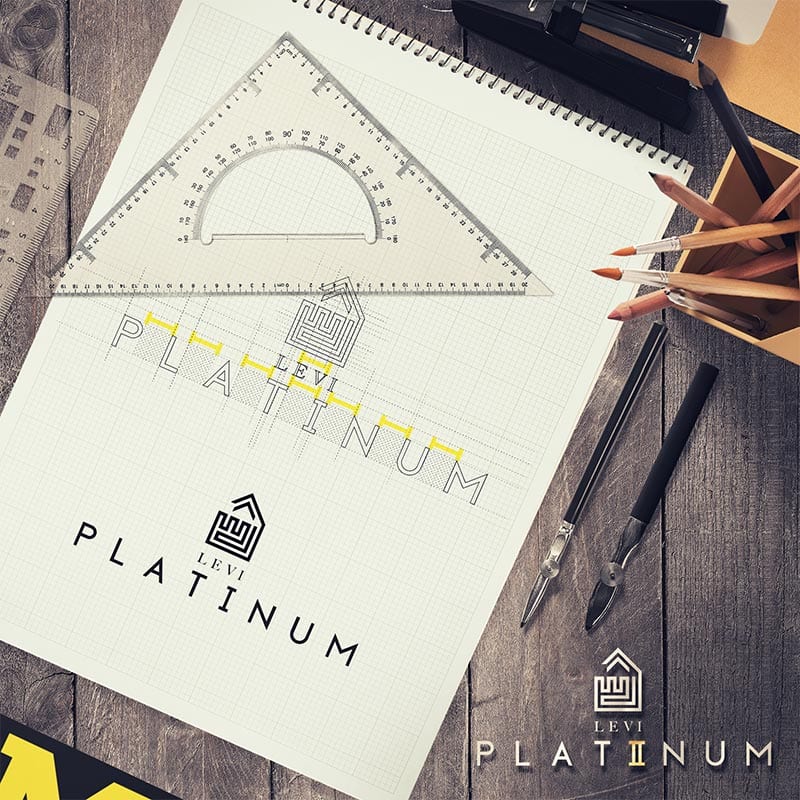 Levi Platinum logon suunnittelu.