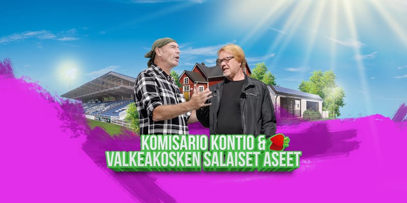 Komisario kontio & Valkeakosken salaiset aseet mainoskuva.